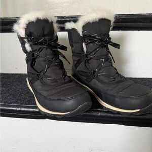 Sorel Black and Cream Winter Boots